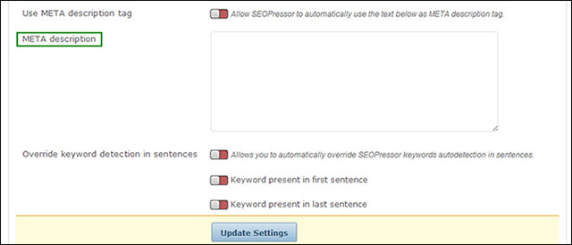 meta description settings