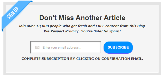 FeedBurner Email Subscription 