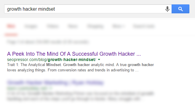 Growth Hacker Behavior Screenshot