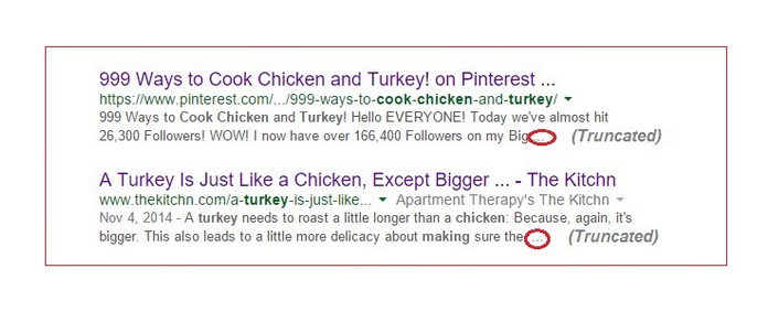 Search engines will cut off your meta descriptions if it is too long.