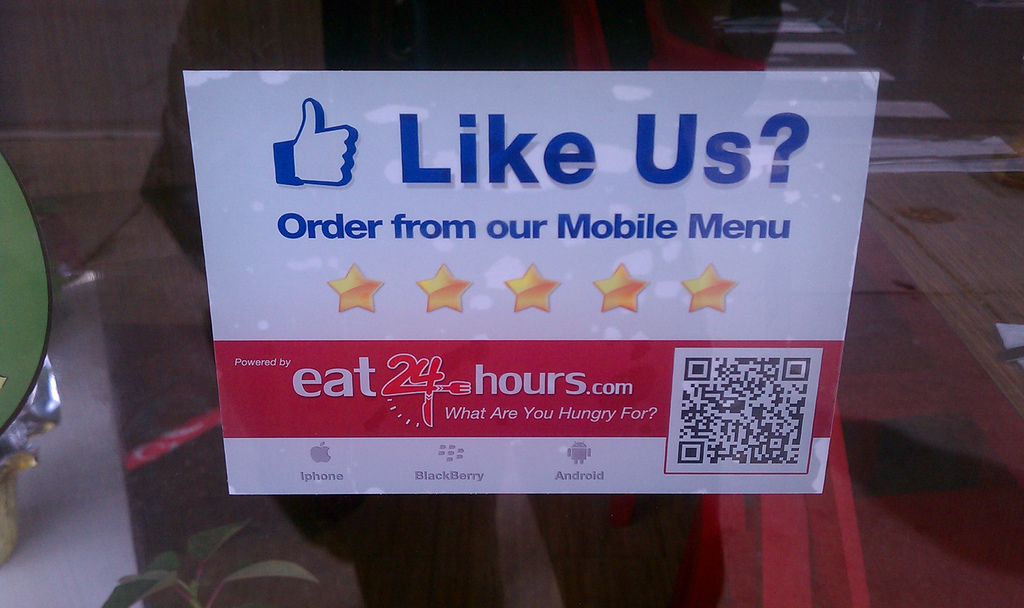 Another great way to drive higher traffic to your Facebook page is by using QR code.