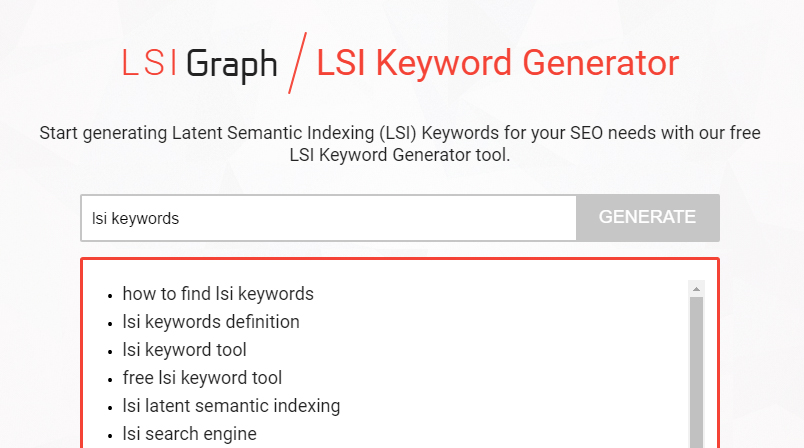 LSI Keywords are semantically related keywords often found in the same content accompanying the target keyword. LSI keyword is one of the most impactful on-page seo factors