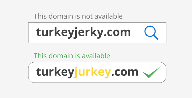 Playing with alternative spelling can get you a taken domain name while giving it a unique identity.