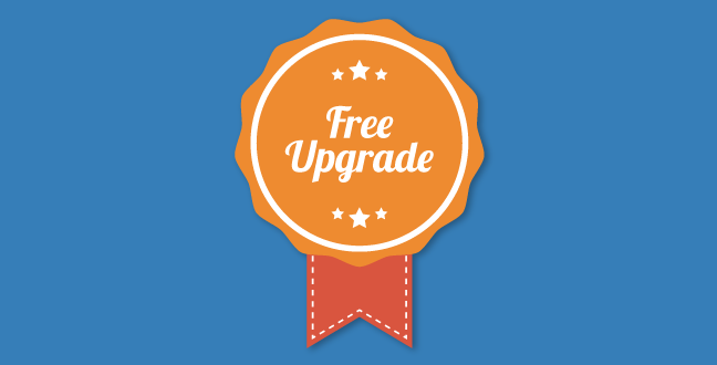 The word Free on its own is quite diluted as it implies something worthless. But use it with Upgrade, it tells readers it's an improvement over something they already have and spent on, restoring its appeal.