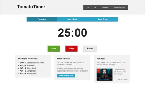 tomato timer - blogging tools