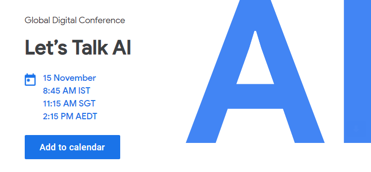 Google Let's Talk AI Webinar