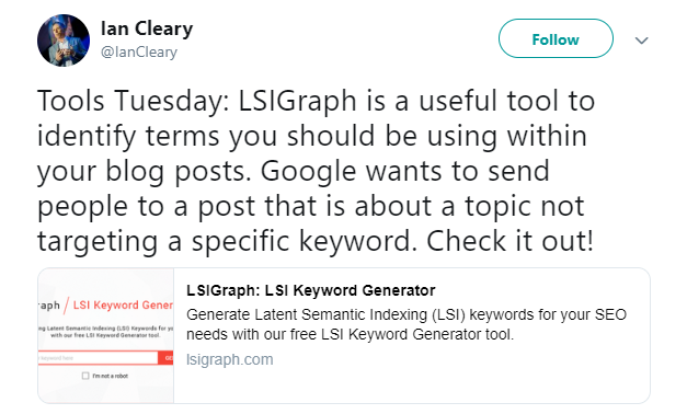 LSIGraph testimonials from twitter
