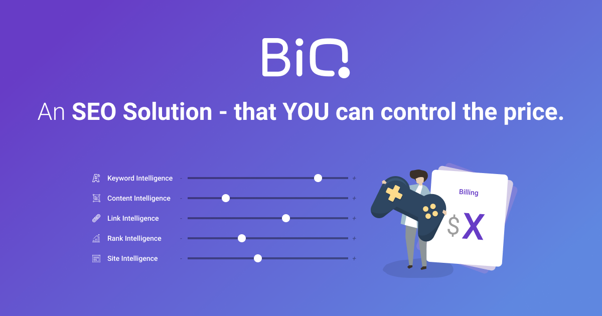 BiQ- the SEO suite that you can control the price