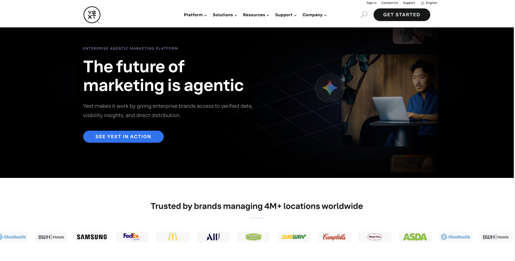 Yext Homepage
