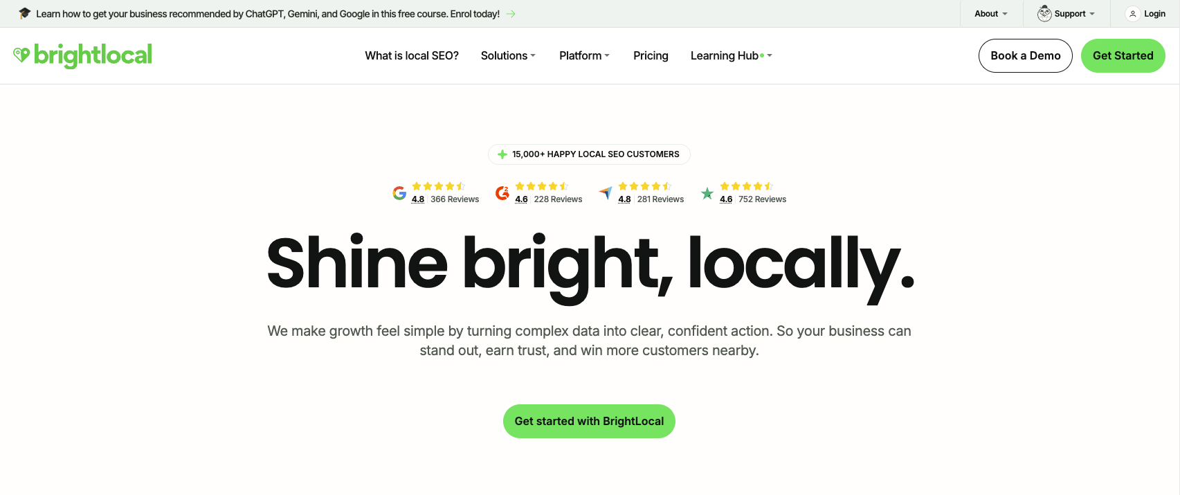 BrightLocal Homepage